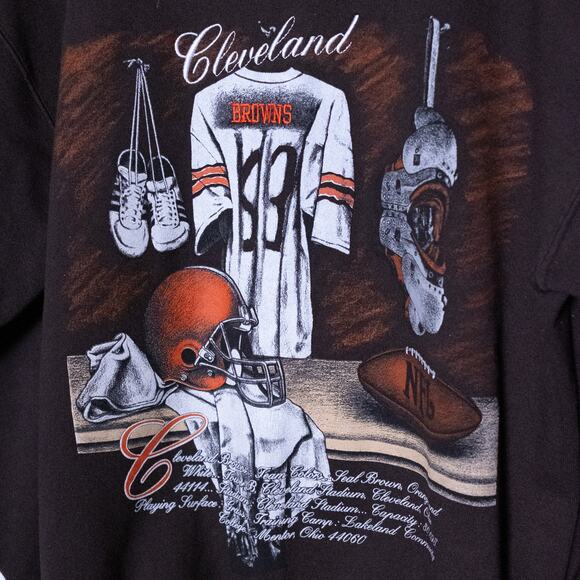 Vintage Cleveland Browns Sweatshirt Size Large Locker Room - Picture 3 of 6